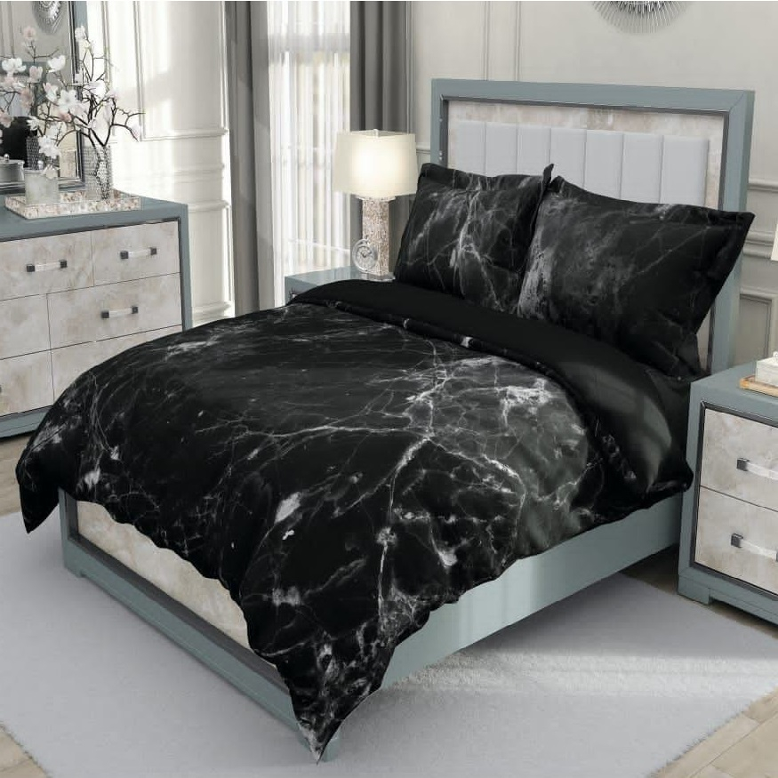 سرویس روتختی مدل Black Marble یکنفره 5 تکه