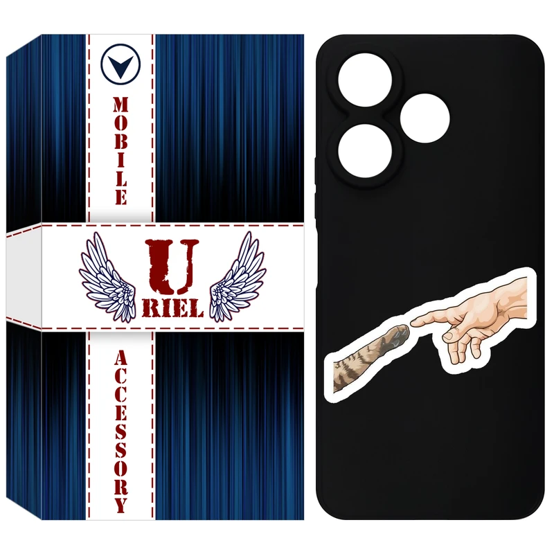 کاور یوریل مدل KSH کد 94 طرح دست گربه مناسب برای گوشی موبایل شیائومی Redmi 13x