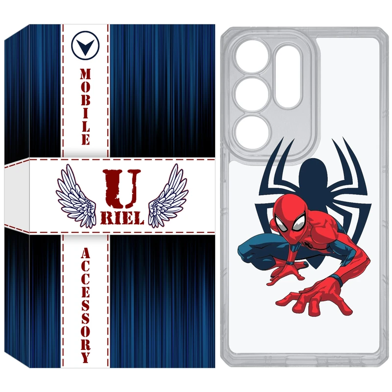 کاور یوریل مدل Clear کد 75 طرح اسپایدرمن مناسب برای گوشی موبایل سامسونگ Galaxy S25 Ultra