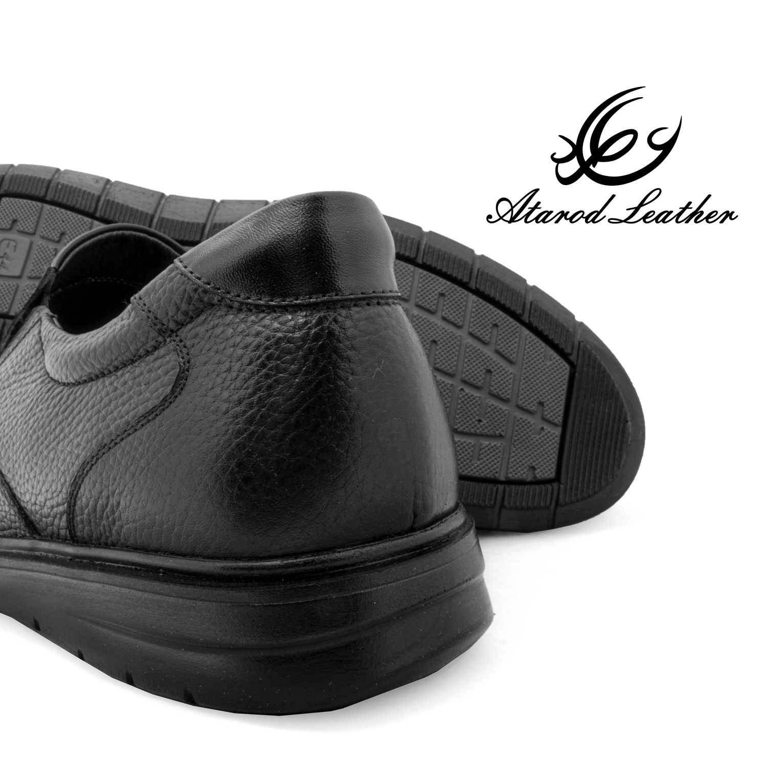 کفش روزمره مردانه چرم عطارد مدل بزرگ پا کد SH303 -  - 9