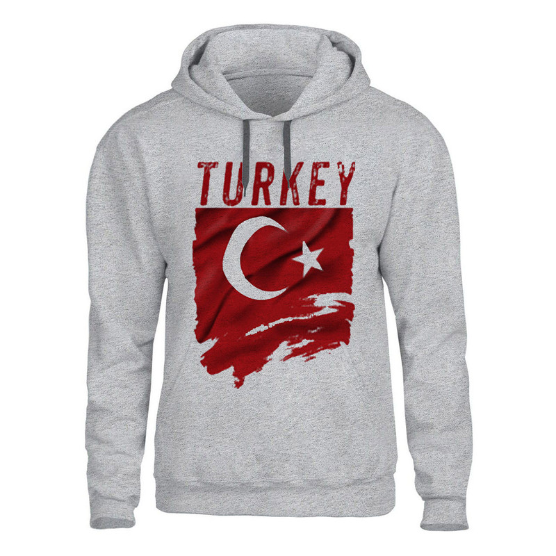 هودی مردانه مدل ترکیه کد P48 رنگ طوسی