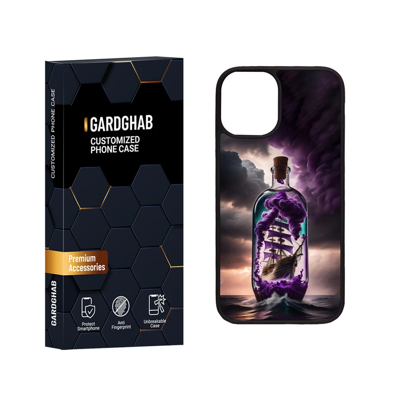 کاور گارد قاب مدل دور ژله ای هنری مناسب برای گوشی موبایل اپل iPhone 12 Mini