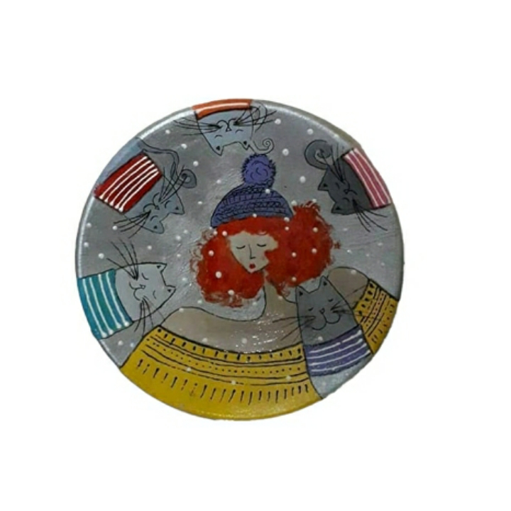 بشقاب دیوارکوب سفالی مدل P4