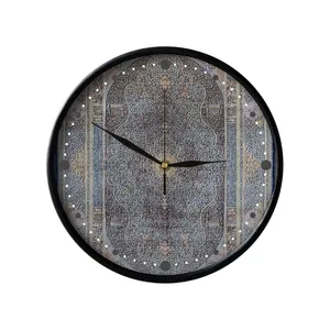 ساعت دیواری مدوپد طرح فرش قم لچک و ترنج مدل C-Ghom052