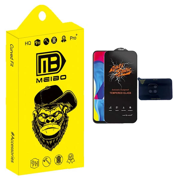 محافظ صفحه نمایش میبو مدل Antistatic Pro مناسب برای گوشی موبایل سامسونگ galaxy a10 به همراه محافظ لنز دوربین 3D