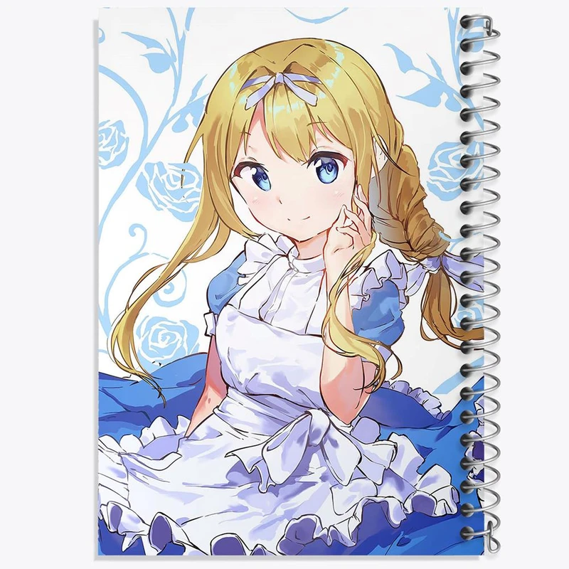 دفتر شطرنجی 50 برگ خندالو طرح آلیس انیمه دختر کد 12115