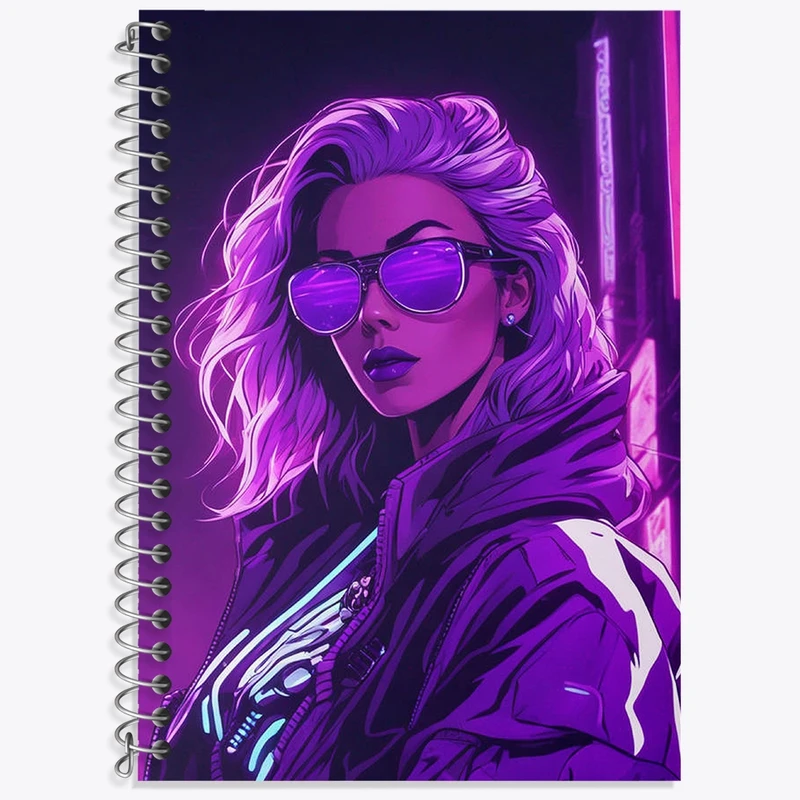 دفتر زبان 50 برگ خندالو مدل دو خط طرح دخترانه کد N1228