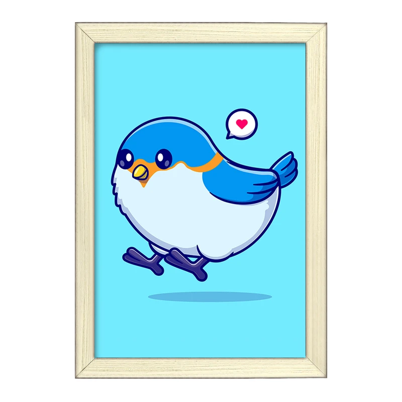 تابلو خندالو طرح حیوانات بامزه گنجشک کد 29694