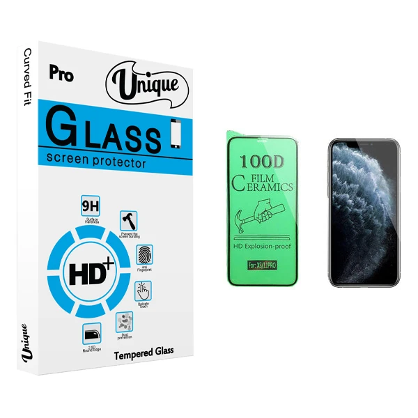محافظ صفحه نمایش سرامیکی يونيک مدل +Clear مناسب برای گوشی موبایل اپل iPhone 11 Pro