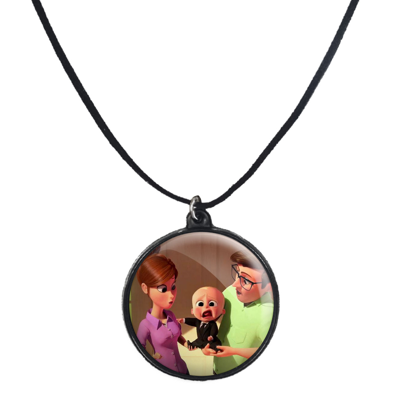 گردنبند پرمانه طرح بچه رئیس کد pmb.2713 مدل دو طرفه