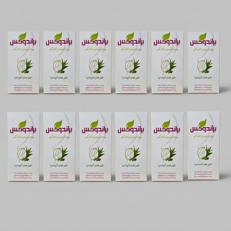 پودر موبر براندوکس مدل Aloe Vera وزن 50 گرم بسته 12 عددی