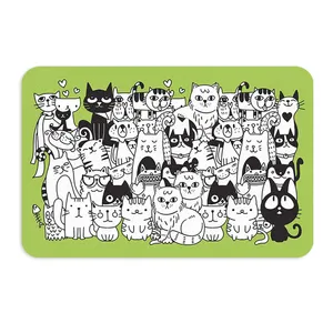 ماوس پد مستر پیکد طرح گربه سبز کد PCD-GP1003