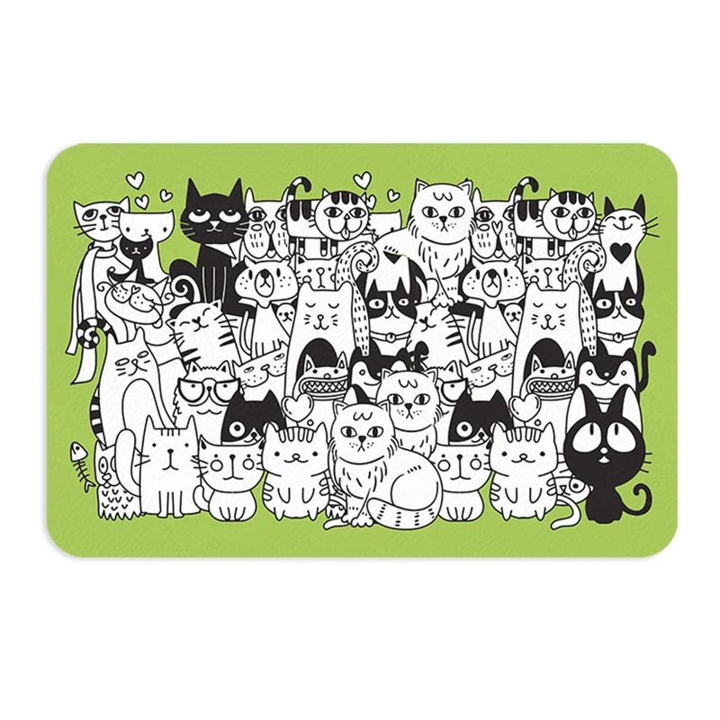 ماوس پد مستر پیکد طرح گربه سبز کد PCD-GP1003