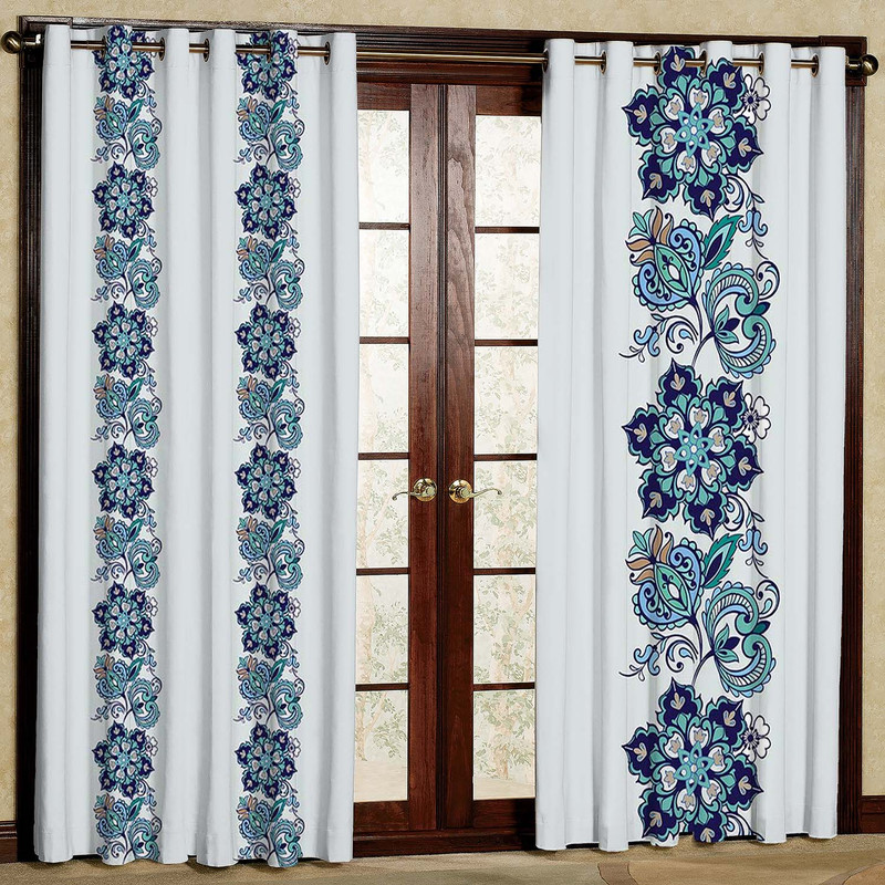 پرده مدل هازان چاپی طرح گل کد m 1449 سایز 280x140 سانتی متر