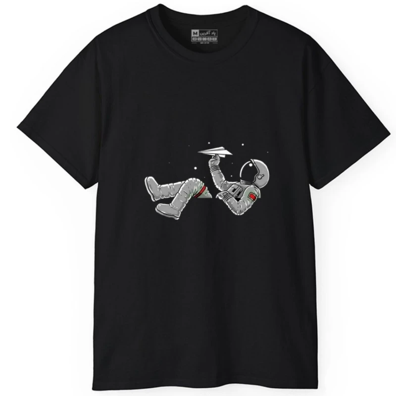 تی شرت آستین کوتاه مردانه پاد آفرین مدل فضانورد کهکشان کد298