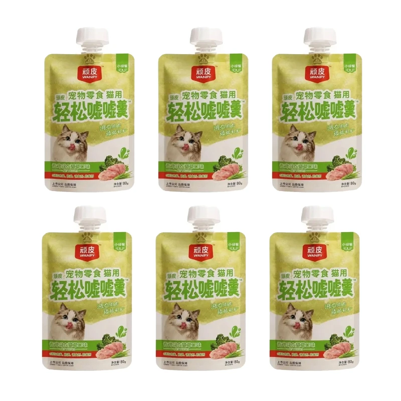 پودینگ گربه بالغ ونپی مدل Relax Pouch Anti Hairball ضد گلوله مویی با طعم مرغ و کت‌نیپ وزن 80 گرم بسته 6 عددی