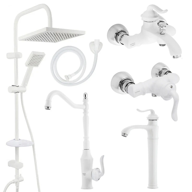 ست شیرآلات نایریکا مدل هلن کد WK-B02 مجموعه 6 عددی