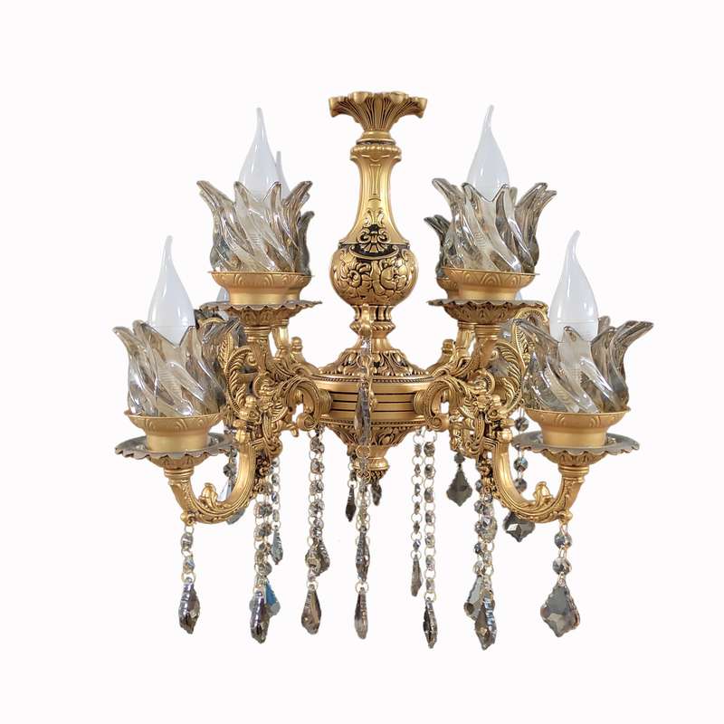 لوستر  8 شعله سپاهان سقف آرا مدل نیلوفر کد 4SB112