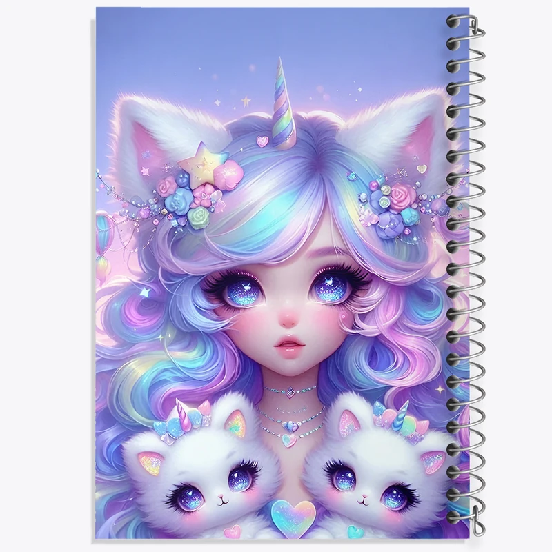 دفتر شطرنجی 50 برگ خندالو طرح دخترانه کیوت کد F6064