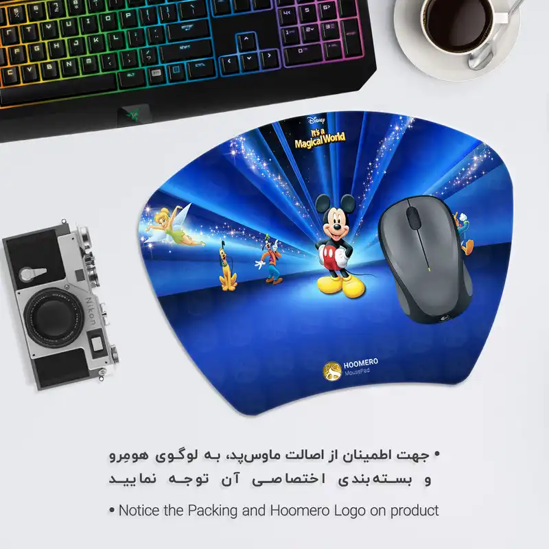 ماوس پد هومرو مدل MC168 طرح میکی موس