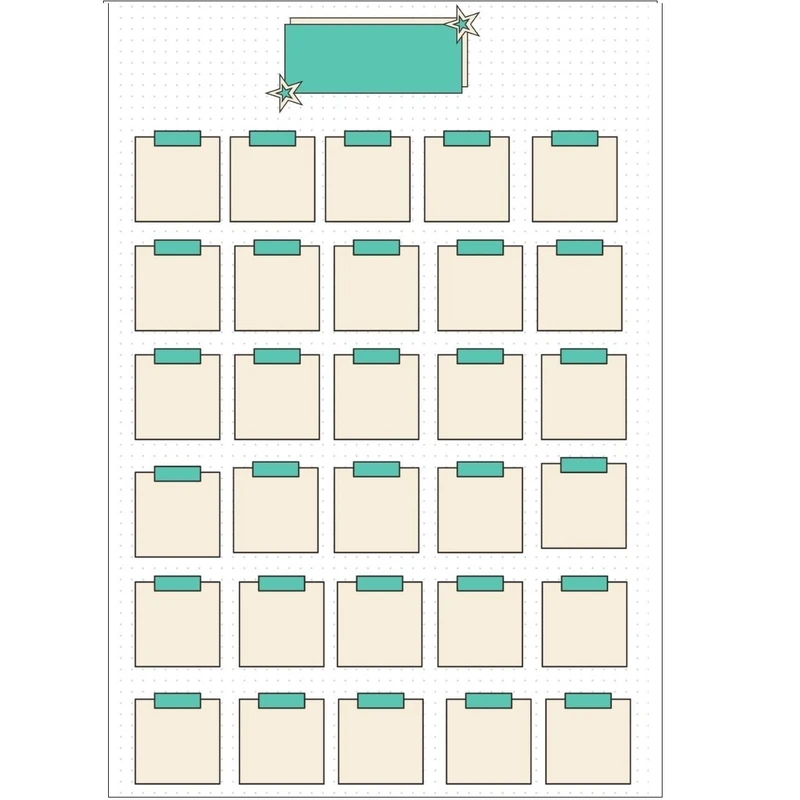 کاغذ یادداشت A5 طرح باکس planner و to do list کد 947 بسته 15 عددی