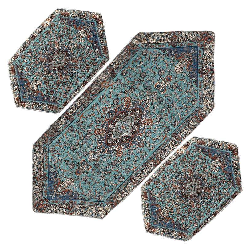 ست 3 تکه رومیزی ترمه مدل چهلستون کد RW3-3