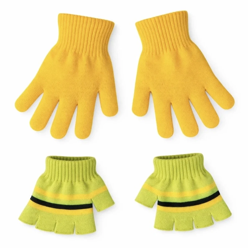 دستکش بافتنی بچگانه مدل Sunnyset کد 2026 بسته 2 عددی