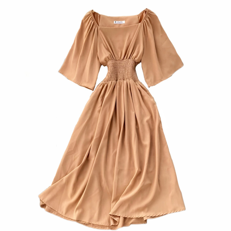 پیراهن زنانه مدل دلربا رنگ کرم