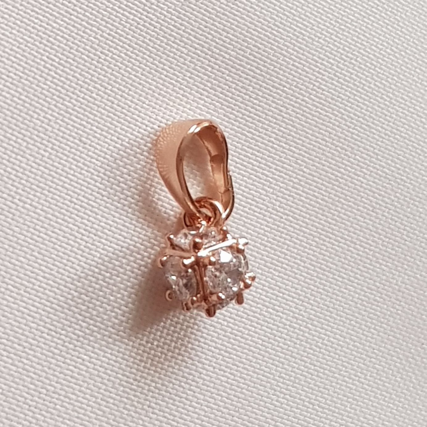 آویز گردنبند زنانه ژوپینگ مدل مکعب نگینی 149 -  - 2