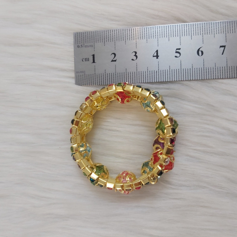 دستبند دخترانه مدل فنری طرح نگین کد ng112