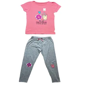 ست تی شرت و شلوار دخترانه مدل دنات