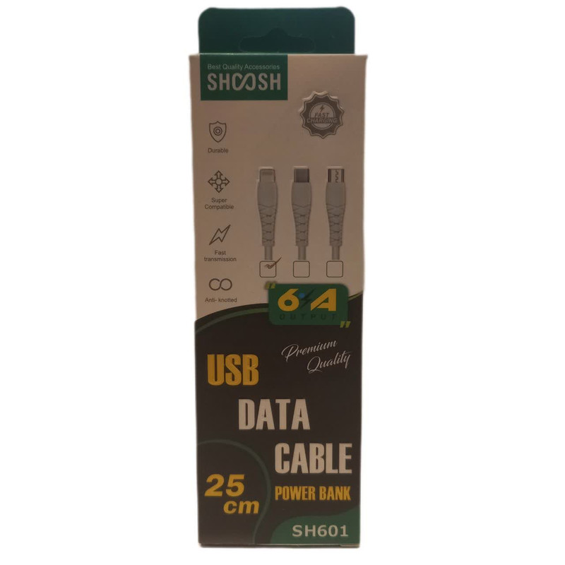 کابل تبدیل usb به لایتنینگ مدل fast sharge SH601 طول 1.1متر