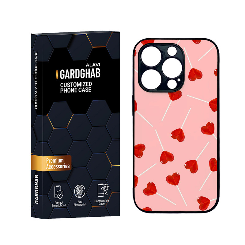 کاور گارد قاب علوی مدل دورژله  عاشقانه مناسب برای گوشی موبایل اپل iPhone 14 Pro Max