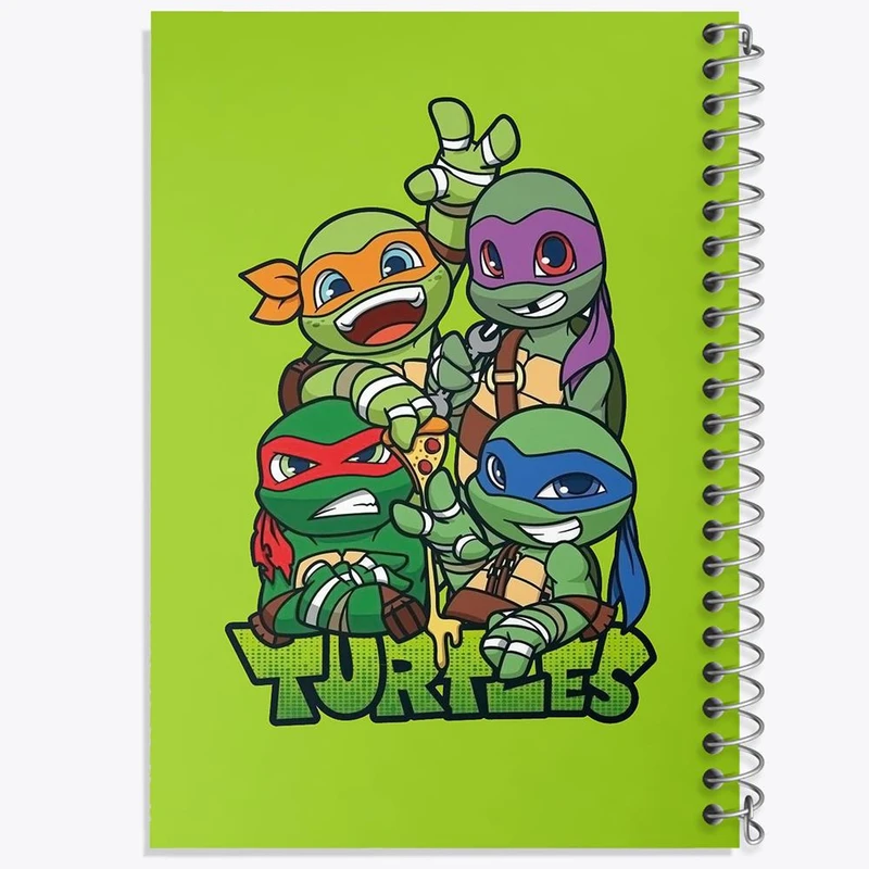 دفتر مشق 100 برگ خندالو طرح لاکپشت های نینجا کد 13209