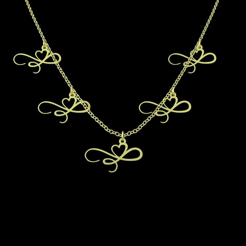 گردنبند طلا 18 عیار زنانه مدوپد مدل قلب کد RNA17664