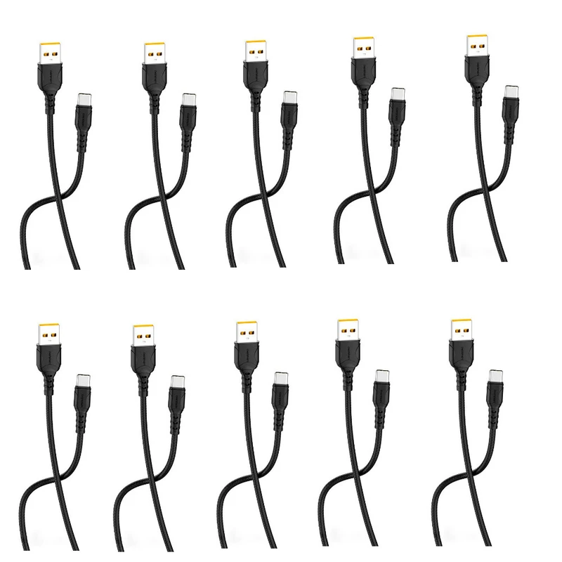 کابل تبدیل USB به USB-C دنمن مدلD06T طول 1 متر بسته 10 عددی