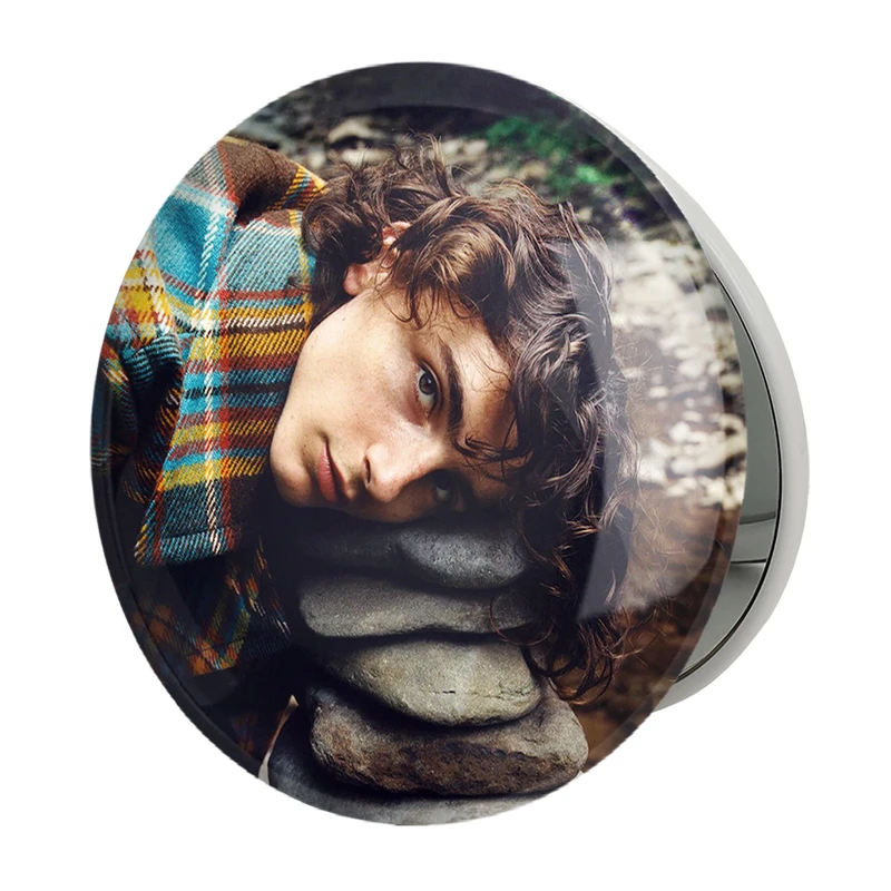 آینه جیبی خندالو طرح تیموتی شالامی Timothée Chalamet مدل تاشو کد 19290 