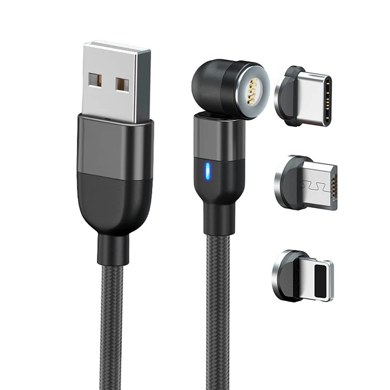 کابل تبدیل USB به MicroUSB/USB-C/لایتنینگ مدل 3:1 Magnetic طول 1 متر