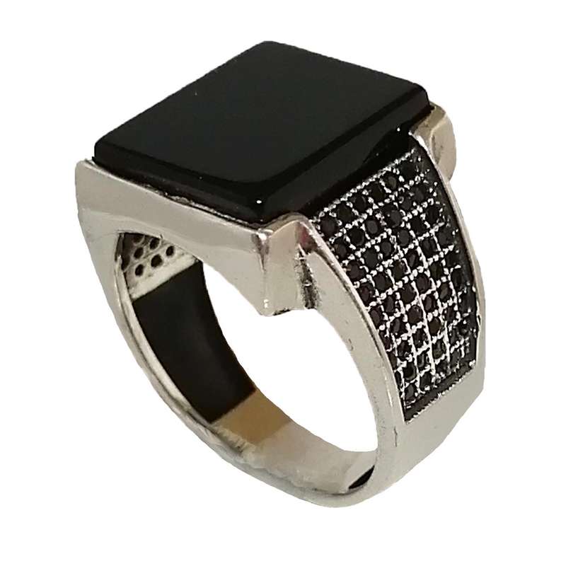 انگشتر نقره مردانه مدل عقیق اسپرت MA4021