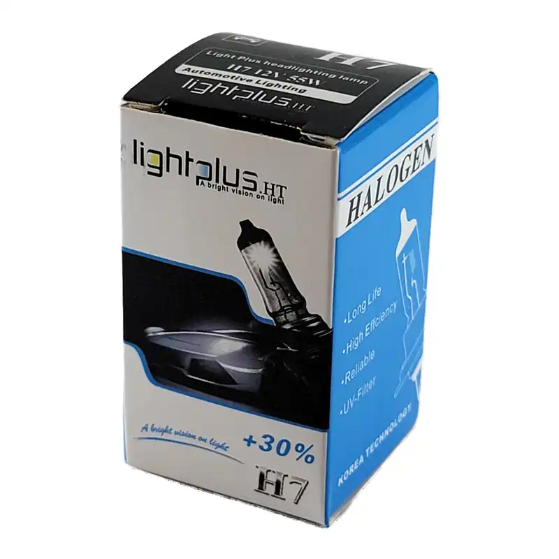 لامپ هالوژن خودرو لایت پلاس مدل H7 12V 55W