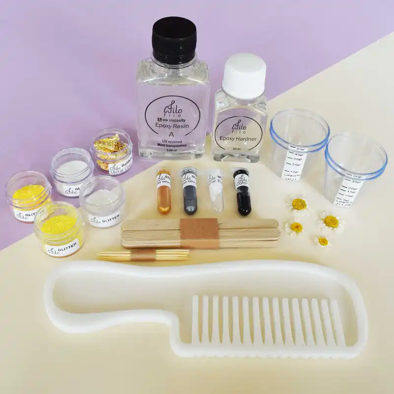 بسته کار با رزین اپوکسی فیلو باکس مدل شانه سر مجموعه 22 عددی