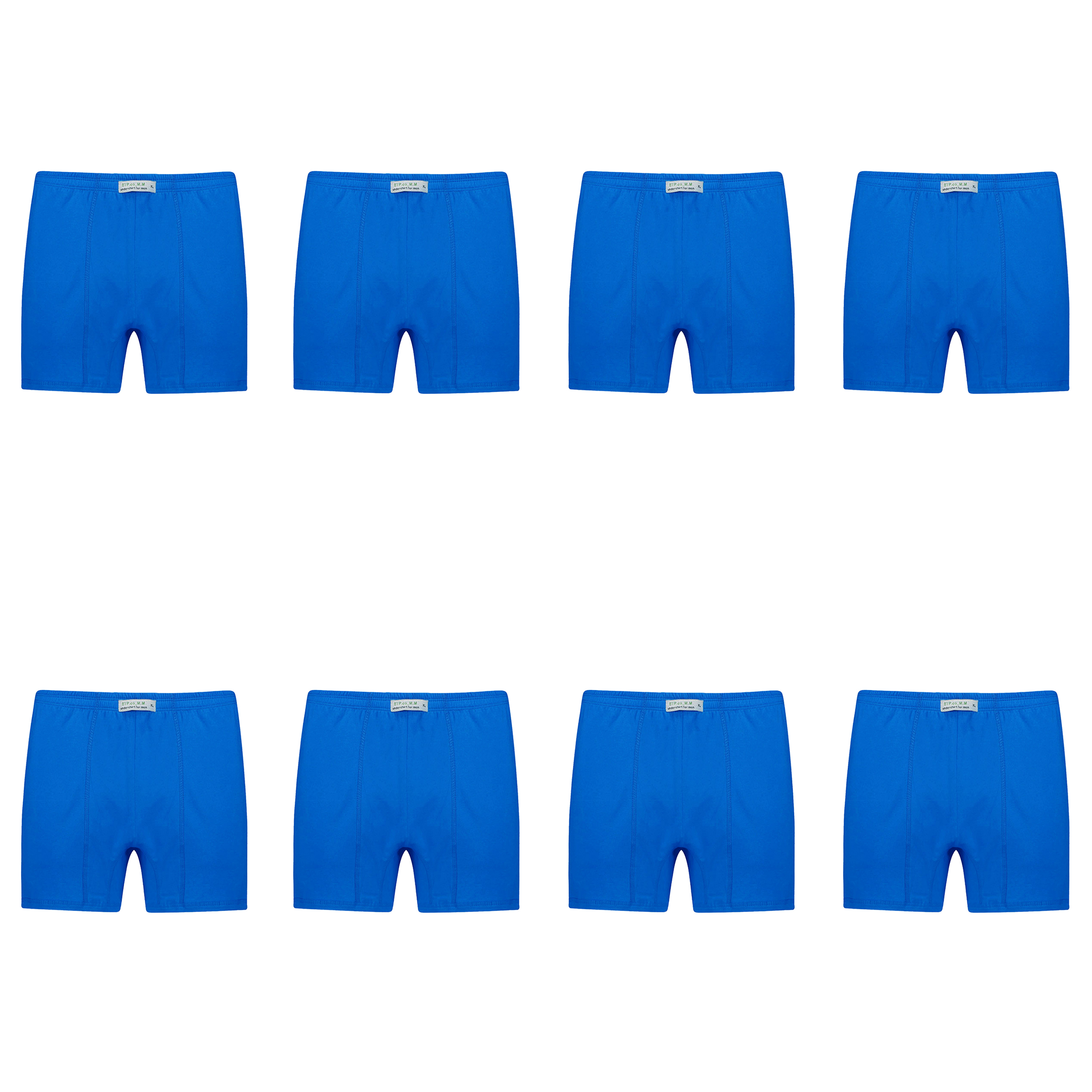 شورت پادار مردانه برهان تن پوش مدل 14-04 بسته 8 عددی رنگ آبی