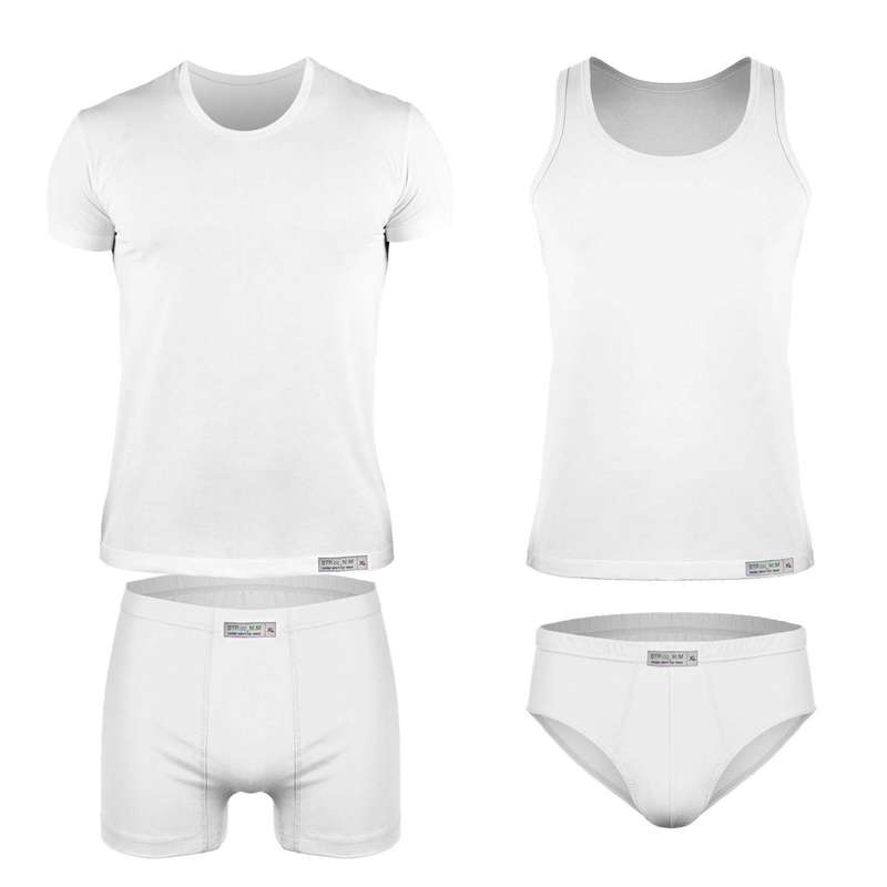 ست شورت و زیرپوش مردانه برهان تن پوش مدل 001-002 بسته 2 عددی