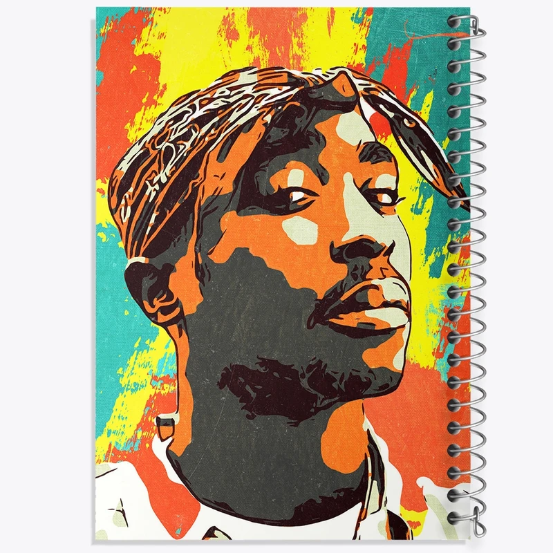 دفتر نت موسیقی 50 برگ خندالو مدل توپاک شکور (Tupac Shakur) کد F1817