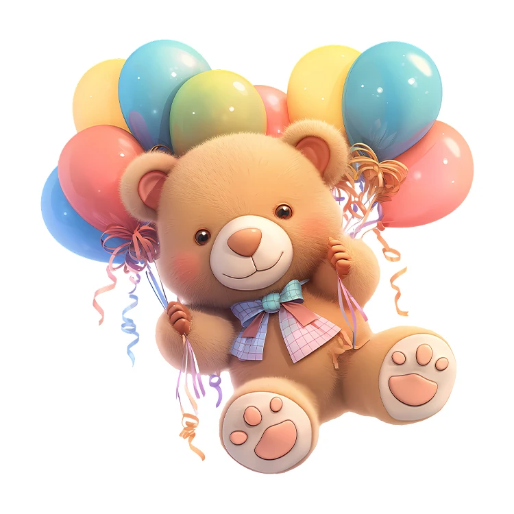 استیکر پارچه و لباس پاد آفرین مدل کارتونی طرح خرس تدی کد S5700