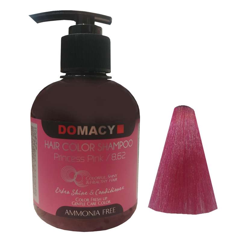 شامپو رنگ مو دوماسی شماره 8.62 حجم 300 میلی لیتر رنگ صورتی پرنسسی