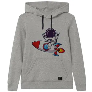  هودی پسرانه 27 مدل فضانورد کد W07 رنگ طوسی