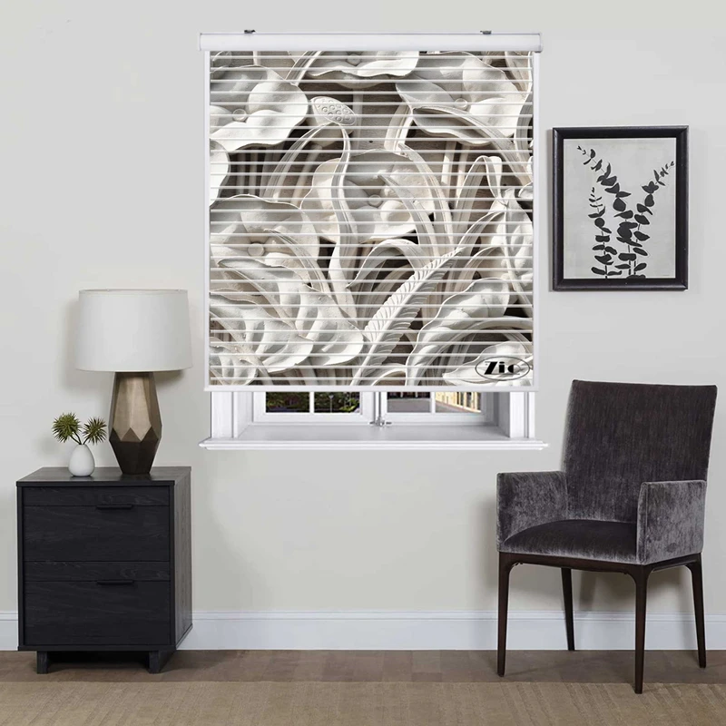 پرده زبرا زیو مدل سیلوئت 3D1380 سایز 150x150 سانتی متر