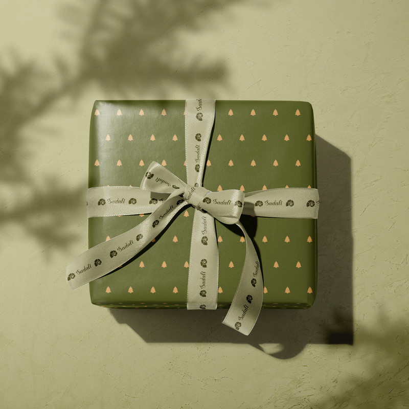 کاغذ کادو صدفی طرح کاج بسته 2 عددی