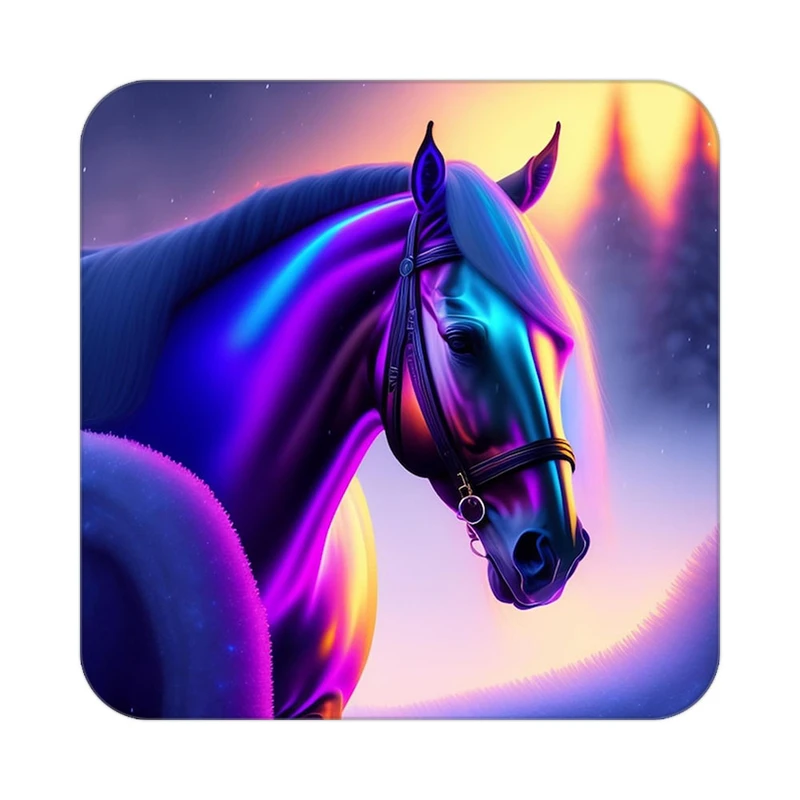 زیر لیوانی کاکتی طرح اسب تک شاخ و یونیکورن مدل mp31437